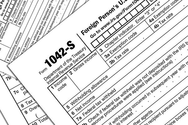 IRS Form 1042-S for foreign person’s U.S. source income, used by USTax101 to provide tax solutions for nonresidents and international clients.